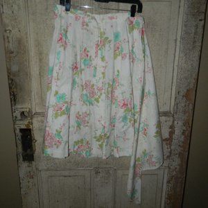 Vintage Button Front Skirt with Matching Head Scarf Size M (M-15)